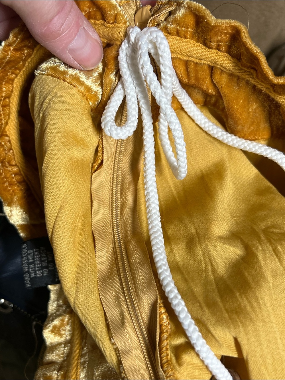Passport vintage mustard velvet and lace tiered bow midi skirt boho feminine - Picture 11 of 12